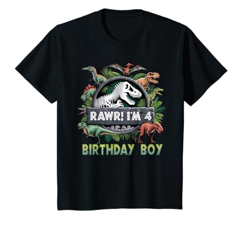 Kinder 4 Years Old Shirt 4th Birthday Boy T Rex Dinosaurier Bday Gifts T-Shirt von 4 Years Old Gifts 4th Dinosaur Birthday Boy Kids