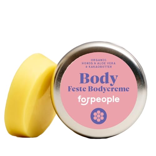 forpeople Körperbutter 40g · Bio Körper Creme mit Sheabutter & Bienenwachs · Fest & Bio · Body Butter für trockene Haut · Shea Pflege für Damen & Herren von 4 people who care