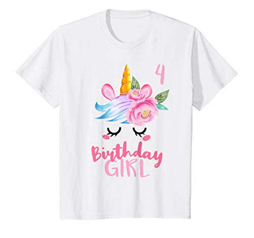 Kinder Einhorn Geburtstagsshirt 4 Jahre Mädchen 4. Geburtstag T-Shirt Kinder Einhorn Geburtstagsshirt 4 Jahre Mädchen 4. Geburtstag T-Shirt von 4. Geburtstag Einhorn Mädchen Geschenk-Ideen