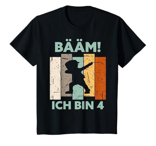 Bääm! Ich bin 4 Vier Jahre Junge 4. Geburtstag Mädchen T-Shirt von 4. Geburtstag Geschenke & Geburtstagsshirt