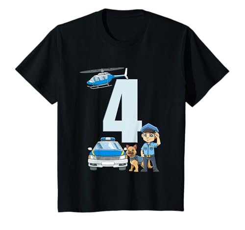 Vierter Geburtstag Polizei 4 Jahre alt Junge Mädchen T-Shirt Vierter Geburtstag Polizei 4 Jahre alt Junge Mädchen T-Shirt von 4. Geburtstag Polizei - 4 Jahre alt Geschenk