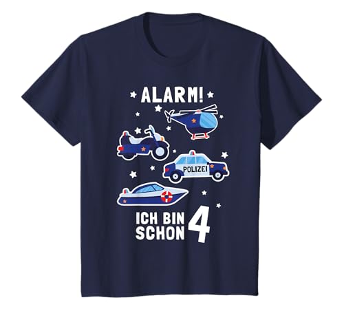 Kinder Polizei Geburtstagsshirt 4 Jahre Jungs 4. Geburtstag T-Shirt Kinder Polizei Geburtstagsshirt 4 Jahre Jungs 4. Geburtstag T-Shirt von 4. Geburtstag Polizei Jungs Geschenk-Ideen