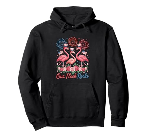 Unsere Flock rockt patriotisches Flamingo für Männer Pullover Hoodie Unsere Flock rockt patriotisches Flamingo für Männer Pullover Hoodie von 4. Juli Hemd für den Sommer