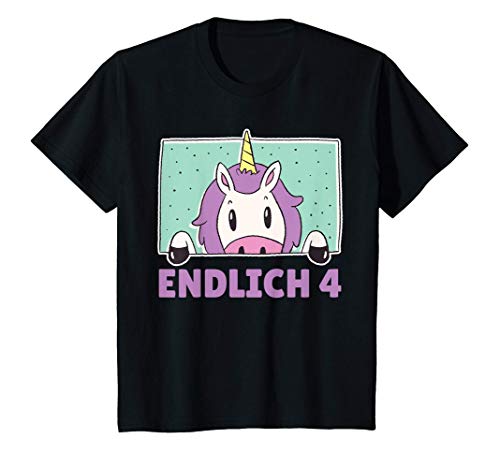 Kinder Endlich 4 Jahre - 4. Geburtstag Mädchen Einhorn Geschenk T-Shirt Kinder Endlich 4 Jahre - 4. Geburtstag Mädchen Einhorn Geschenk T-Shirt von 4. Kindergeburtstag - Geburtstagsgeschenk Mädchen