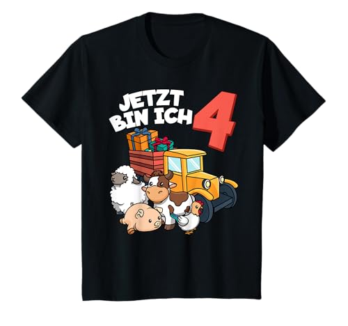 Kinder Ich bin schon 4 Traktor Endlich 4 Trecker 4. Geburtstag T-Shirt Kinder Ich bin schon 4 Traktor Endlich 4 Trecker 4. Geburtstag T-Shirt von 4. Kindergeburtstag Trecker Geschenk 4 Jahre Bauer