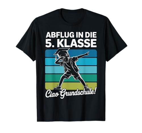 Abschluss Grundschule 4. klasse Junge Abflug 5.Klasse Kinder T-Shirt von 4. klasse Geschenke Abschluss 4. Klasse Schüler