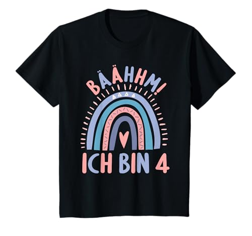 4 Jahre alt Junge Mädchen Rainbow Regenbogen 4. Geburtstag T-Shirt von 4.Geburtstag Rainbow Junge Mädchen Regenbogen