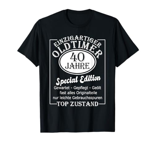 40 Geburtstag Mann 40er Männer 40 Jahre T-Shirt 40 Geburtstag Mann 40er Männer 40 Jahre T-Shirt von 40 Geburtstag Männer Lustig