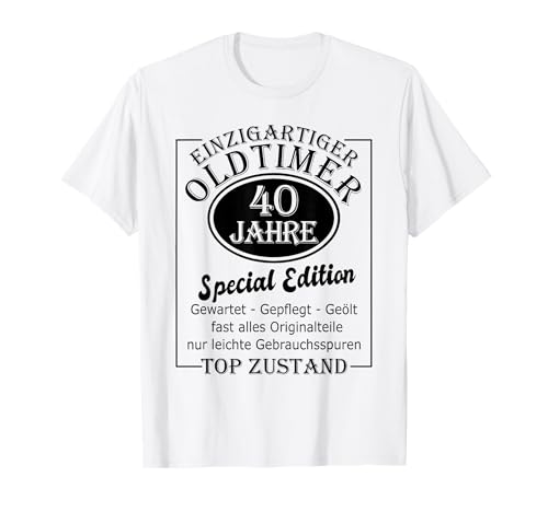40 Geburtstag Mann 40er Männer 40 Jahre T-Shirt 40 Geburtstag Mann 40er Männer 40 Jahre T-Shirt von 40 Geburtstag Männer Lustig