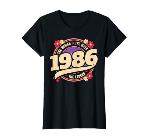 Vintage 40 Jahre Jahrgang 1986 Legende Geburtstag Frauen T-Shirt Vintage 40 Jahre Jahrgang 1986 Legende Geburtstag Frauen T-Shirt von 40 Jahre Frau Geburtstag Jahrgang 1986 Ideen