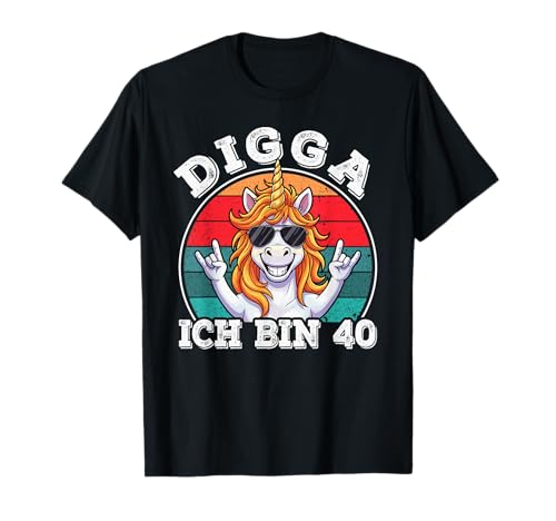 40. Geburtstag Mann Herren lustig 40er, Digga ich Bin 40 T-Shirt 40. Geburtstag Mann Herren lustig 40er, Digga ich Bin 40 T-Shirt von 40 Jahre alt - 40ter Geburtstag Geschenk m/w