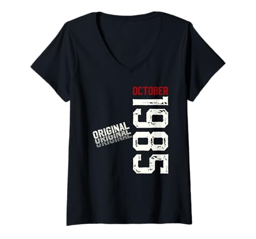 Damen 40. Geburtstag Mann Geschenk Original Oktober 1985 T-Shirt mit V-Ausschnitt Damen 40. Geburtstag Mann Geschenk Original Oktober 1985 T-Shirt mit V-Ausschnitt von 40. Geburtstag Geschenk Original Oktober 1985