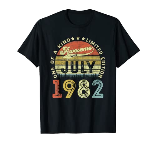 Juli 1982 Lustige Geschenke 40. Geburtstag Männer Frauen T-Shirt Juli 1982 Lustige Geschenke 40. Geburtstag Männer Frauen T-Shirt von 40. Geburtstag Mann Frau Geschenke Juli 1982