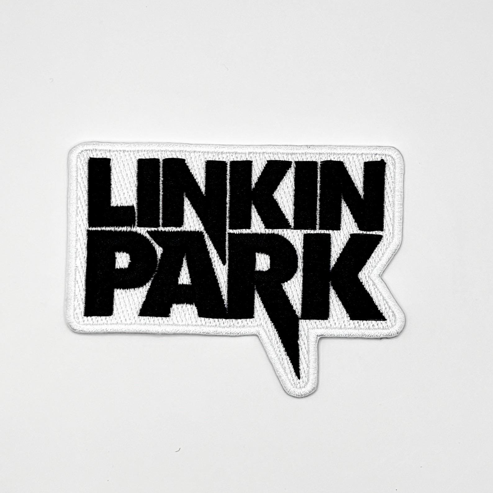 Linkin Park Aufnäher - Schwarzes Logo Auf Weiß | 9, 5 × 7 cm Zum Aufbügeln von 404patches
