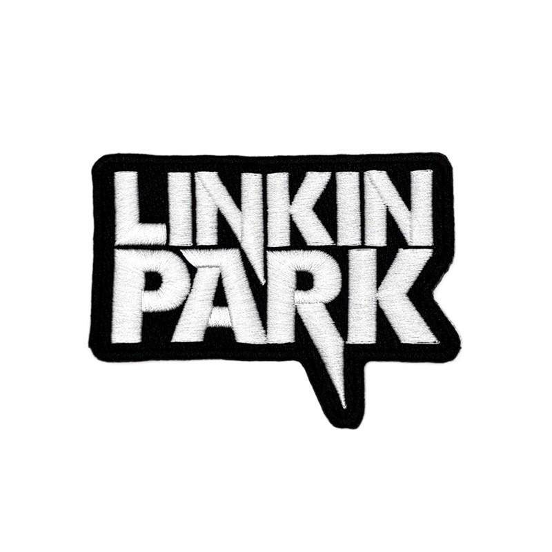 Linkin Park Aufnäher - Weißes Logo Auf Schwarz | 9, 5 × 7 cm Zum Aufbügeln von 404patches