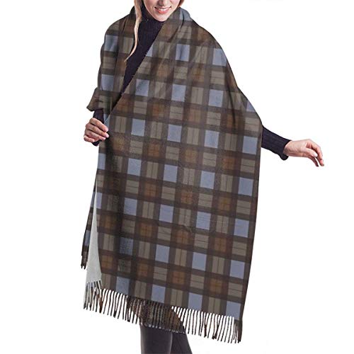 408 Damen Halstuch Von Outlander Inspiriertes Tartan-Plaid Schals Damen Große Fransen Poncho Winter Deckenschal Mit Fransen Für Hochzeit Freizeit Frauen 72X197Cm von 408
