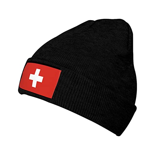 408 Flagge Der Schweiz Herren Damen Wintermütze Weich Slouchy Beanie Mütze Klassische Kopf Wraps Für Laufen Winter Angeln von 408