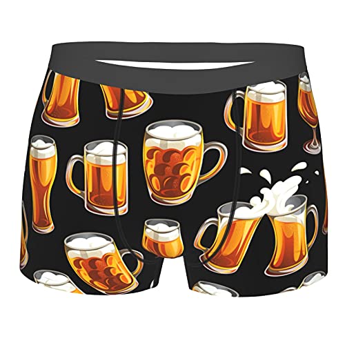 408 Ich Liebe Bier Boxershorts Herren Boxer Unterwäsche Klassisch,Fitted Boxer Retroshorts Hipster Male Boxershorts L von 408