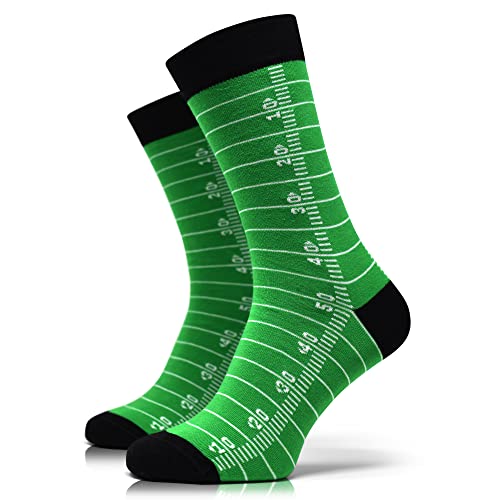 40YARDS American Football Spielfeld Socken - Unisex für Männer, Frauen & Kinder, One Size (Einheitsgröße: 37-46) - Geschenk für Football Fans von 40YARDS