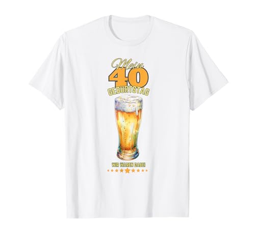 Herren 40ter Geburtstag Gästebuch Geschenk zum 40. Geburtstag Mann T-Shirt von 40er Geburtstagsshirt Geschenkideen für Männer