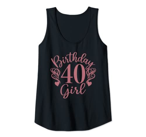 Damen Geburtstag 40 Mädchen 40 Jahre alt Für ihre Frauen 40 Tank Top Damen Geburtstag 40 Mädchen 40 Jahre alt Für ihre Frauen 40 Tank Top von 40th Birthday Gifts For Her by Art Like Wow