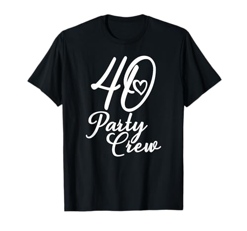 40 Party Crew, Matching Group, Frauen 40. Geburtstag T-Shirt 40 Party Crew, Matching Group, Frauen 40. Geburtstag T-Shirt von 40th Birthday Gifts by Art Like Wow