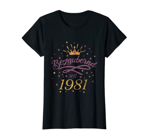 Damen 41. Geburtstag Geschenk Bezaubernd seit 1981 T-Shirt Damen 41. Geburtstag Geschenk Bezaubernd seit 1981 T-Shirt von 41 Jahre alt Geburtstag Geschenk Frauen 1981