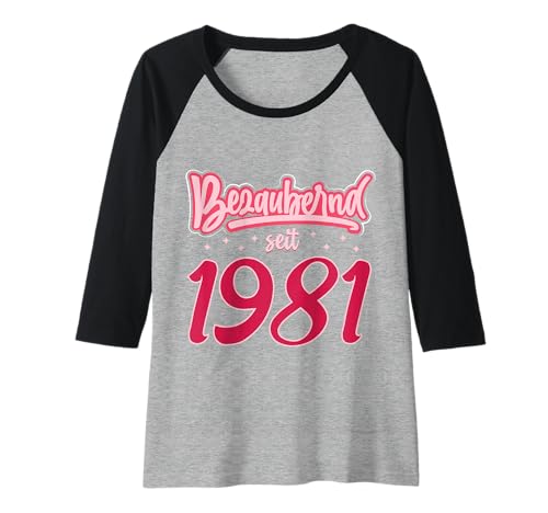 Damen Bezaubernd Seit 1981 süßes Jahrgang Motiv zum 44. Geburtstag Raglan Damen Bezaubernd Seit 1981 süßes Jahrgang Motiv zum 44. Geburtstag Raglan von 41. Geburtstag süße Motive für Frauen und Damen