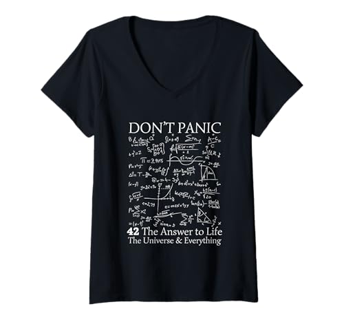 Damen 42 Antworten auf alle Fragen - Life Universe Everything Funny T-Shirt mit V-Ausschnitt Damen 42 Antworten auf alle Fragen - Life Universe Everything Funny T-Shirt mit V-Ausschnitt von 42 the answer to life the universe and everything