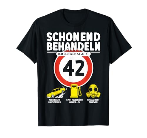 42 Geburtstag Mann Geschenk Männer 42 Jahre Spruch Lustiges T-Shirt 42 Geburtstag Mann Geschenk Männer 42 Jahre Spruch Lustiges T-Shirt von 42. Geburtstag Geschenk Spruch Oldtimer 42 Jahre