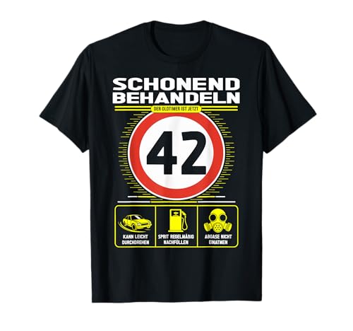 42 Geburtstag Mann Geschenk Männer 42 Jahre Spruch Lustiges T-Shirt 42 Geburtstag Mann Geschenk Männer 42 Jahre Spruch Lustiges T-Shirt von 42. Geburtstag Geschenk Spruch Oldtimer 42 Jahre