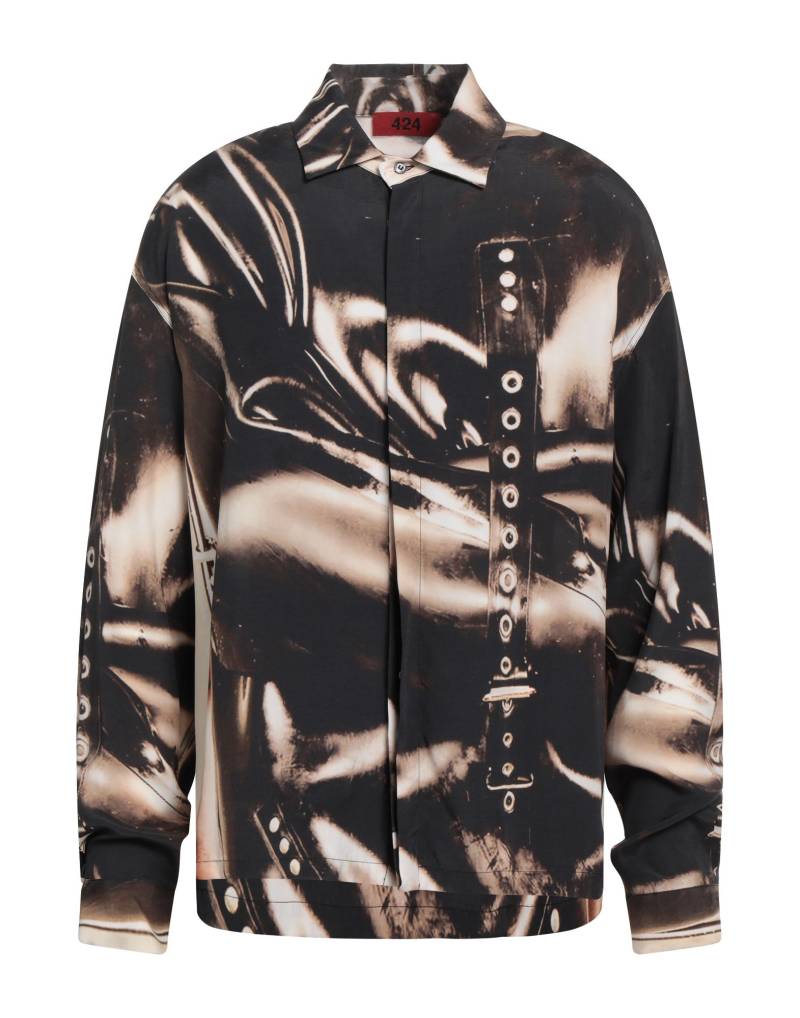 424 FOURTWOFOUR Hemd Herren Schwarz von 424 FOURTWOFOUR