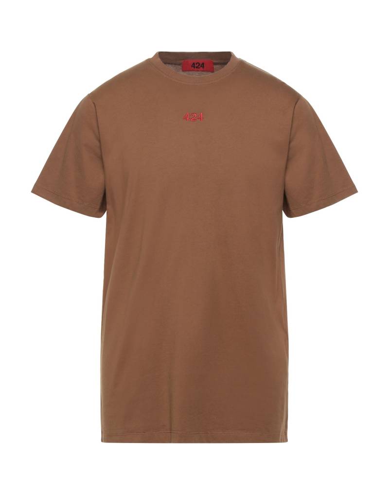 424 FOURTWOFOUR T-shirts Herren Braun von 424 FOURTWOFOUR