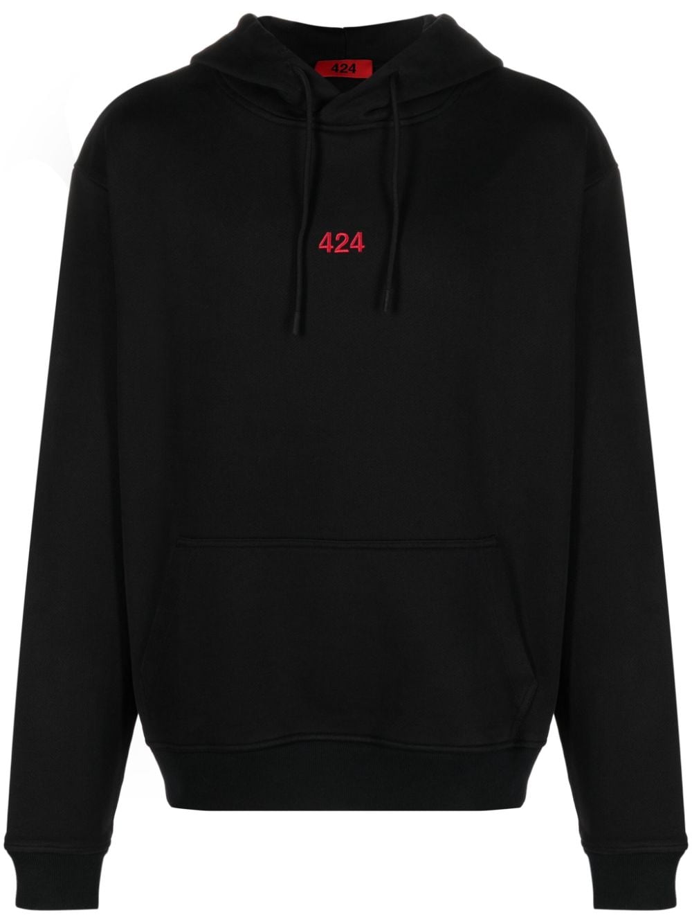 424 Hoodie mit Logo-Stickerei - Schwarz von 424