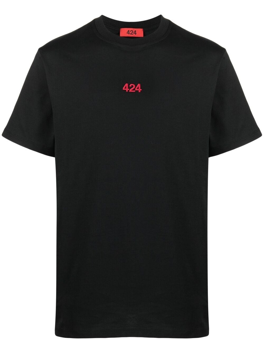 424 T-Shirt mit aufgesticktem Logo - Schwarz von 424