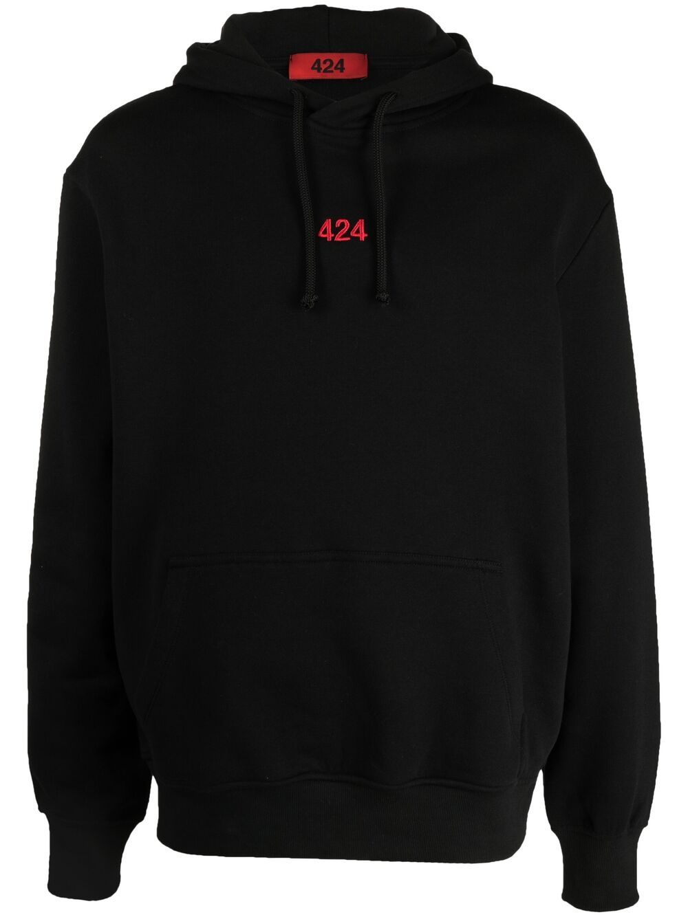 424 Hoodie mit Logo-Stickerei - Schwarz von 424