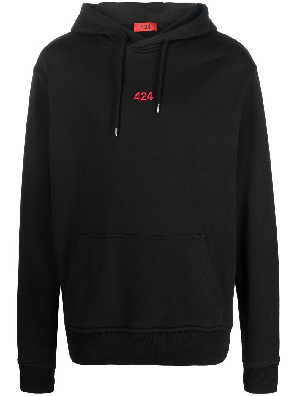 424 Hoodie mit Logo-Stickerei - Schwarz von 424