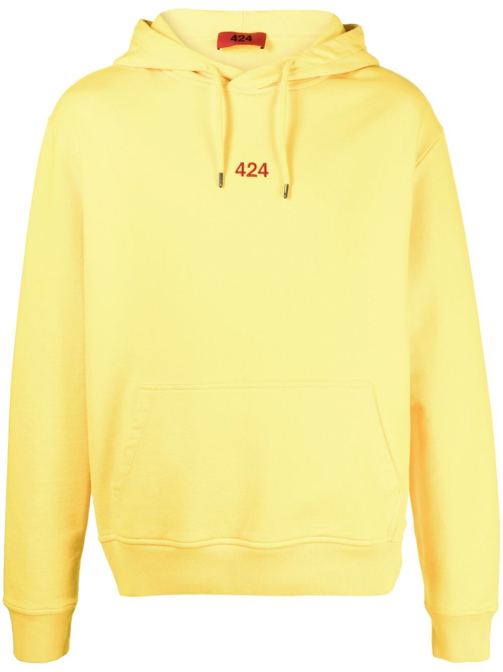 424 Hoodie mit Logo-Stickerei - Gelb von 424