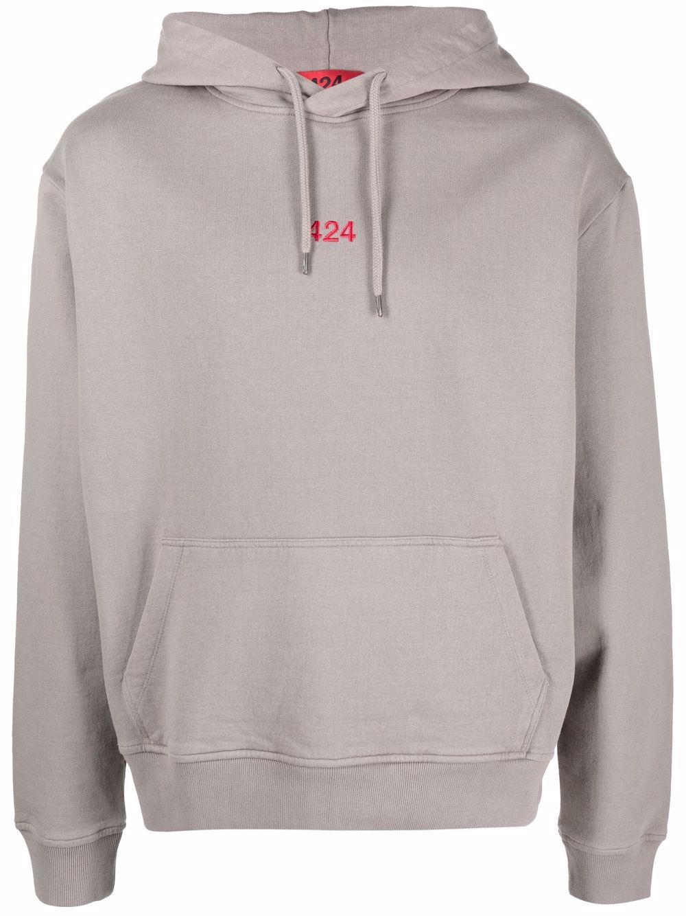 424 Hoodie mit Logo-Stickerei - Grau von 424