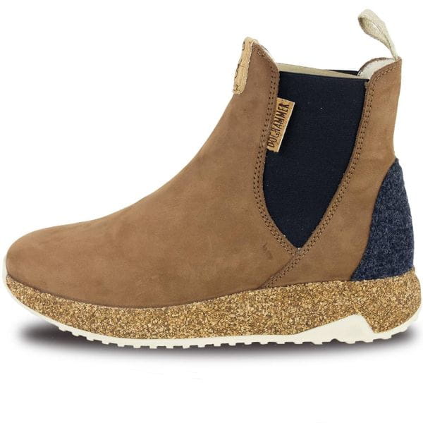 Nachhaltiger Chelsea Boot für Damen aus Leder, gefütterter Chelsea Boot mit Schafwolle, cognac farbener Chelsea Boot "EU 38.5 /  UK 5.5" von 4251414209213