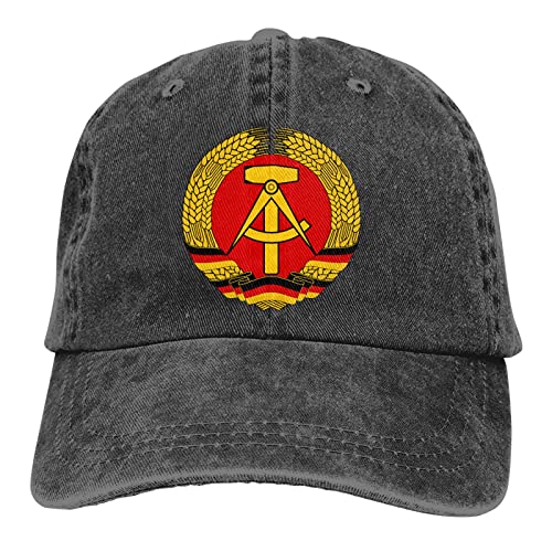 426 Baseballmütze Wappen Der DDR Baseballkappe Washed Basecap Gewaschener Denim Trucker Baseballcap Für Golf, Herren, Damen, M von 426