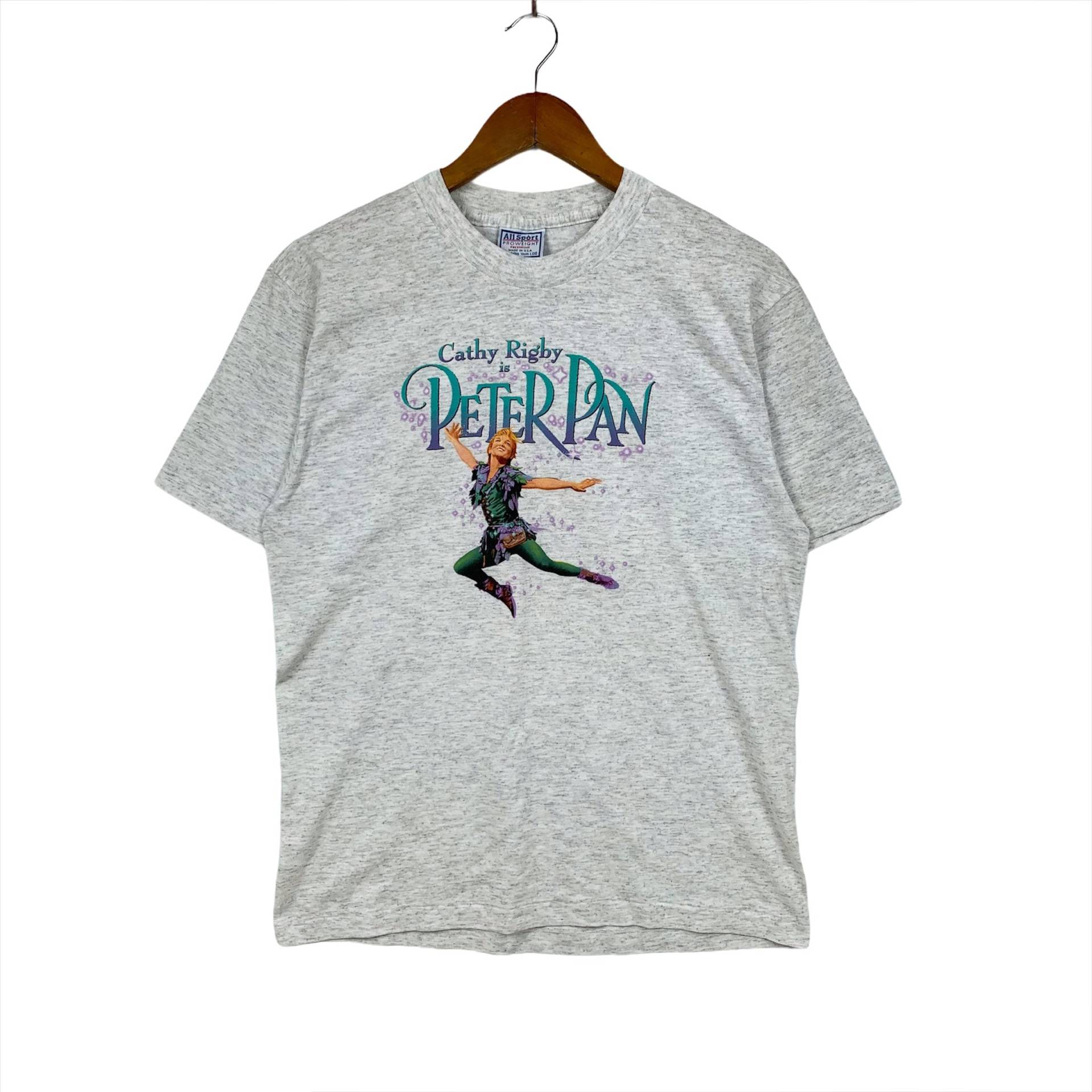 Vintage 90Er Jahre Movie Cathy Rigby Is Peter Pan Tshirt Single Stitch Size On Tag Youth L Fit M-S Men von 43VintageArt