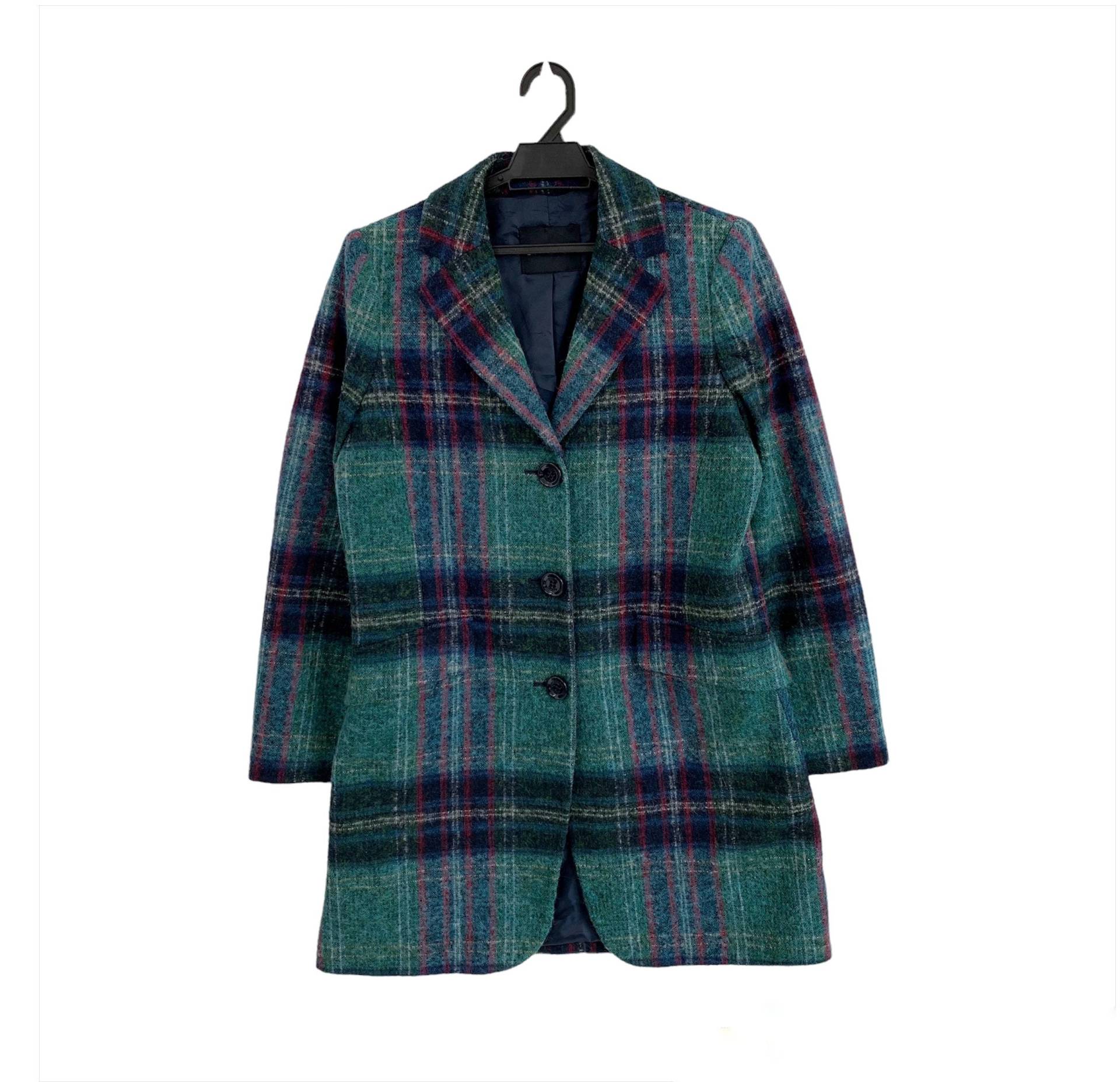 Vintage Max&co Max Mara Made in Rumänien Wollmantel Kariert Tartan Größe Us 08 Gb 12 von 43VintageArt