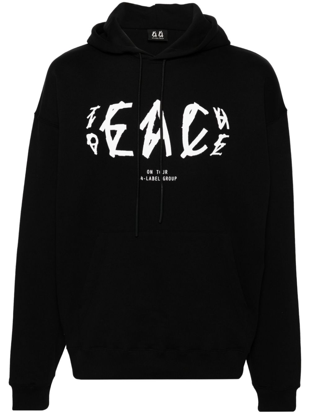 44 LABEL GROUP Hoodie mit Peace-Logo - Schwarz von 44 LABEL GROUP