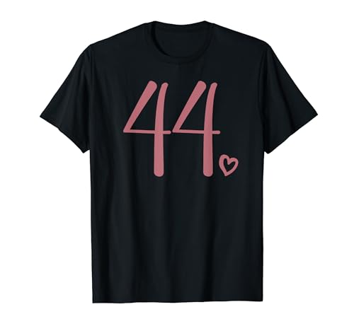 Nummer 44 Vierundvierzig, für Frauen 44 Jahre alt 44. Geburtstag T-Shirt von 44th Birthday Gifts by Art Like Wow