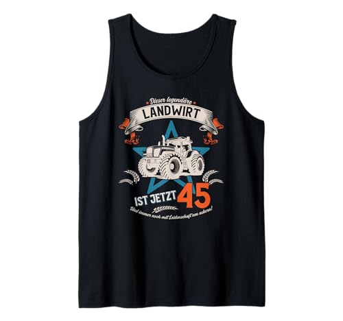 Herren 45. Geburtstag Geschenk Mann Landwirt Bauer lustiges Tank Top Herren 45. Geburtstag Geschenk Mann Landwirt Bauer lustiges Tank Top von 45. GEBURTSTAG LANDWIRT BAUER