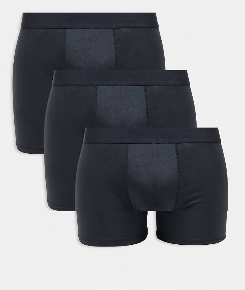 4505 - 3er-Pack schnell trocknende Performance-Boxer-Slips aus Mikrofaser in Schwarz 4505 - 3er-Pack schnell trocknende Performance-Boxer-Slips aus Mikrofaser in Schwarz von 4505