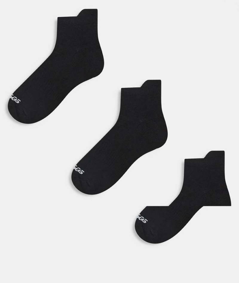 4505 - 3er-Pack schnelltrocknende Lauf-/Sneaker-Socken in Schwarz mit Fußgewölbestütze von 4505