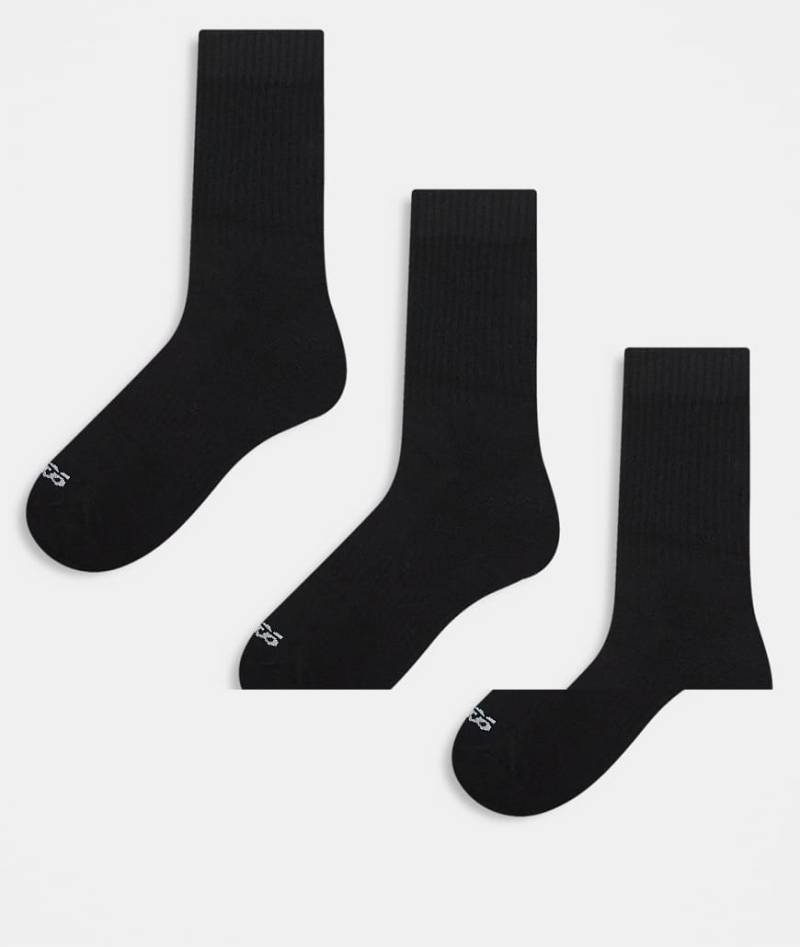 4505 - 3er-Pack schnelltrocknende Lauf-Socken in Schwarz mit Fußgewölbestütze von 4505