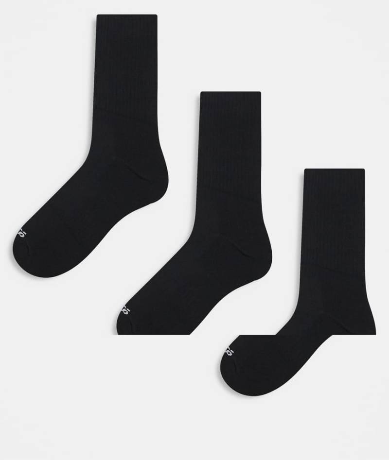 4505 - 3er-Pack schnelltrocknende Lauf-Socken in Schwarz mit Fußgewölbestütze von 4505